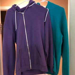 American Apparel Zip Up Hoodies